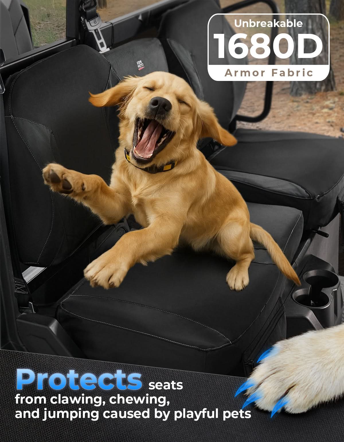 Kemimoto UTV Seat Cover Wingback for Polaris Ranger XP 1000