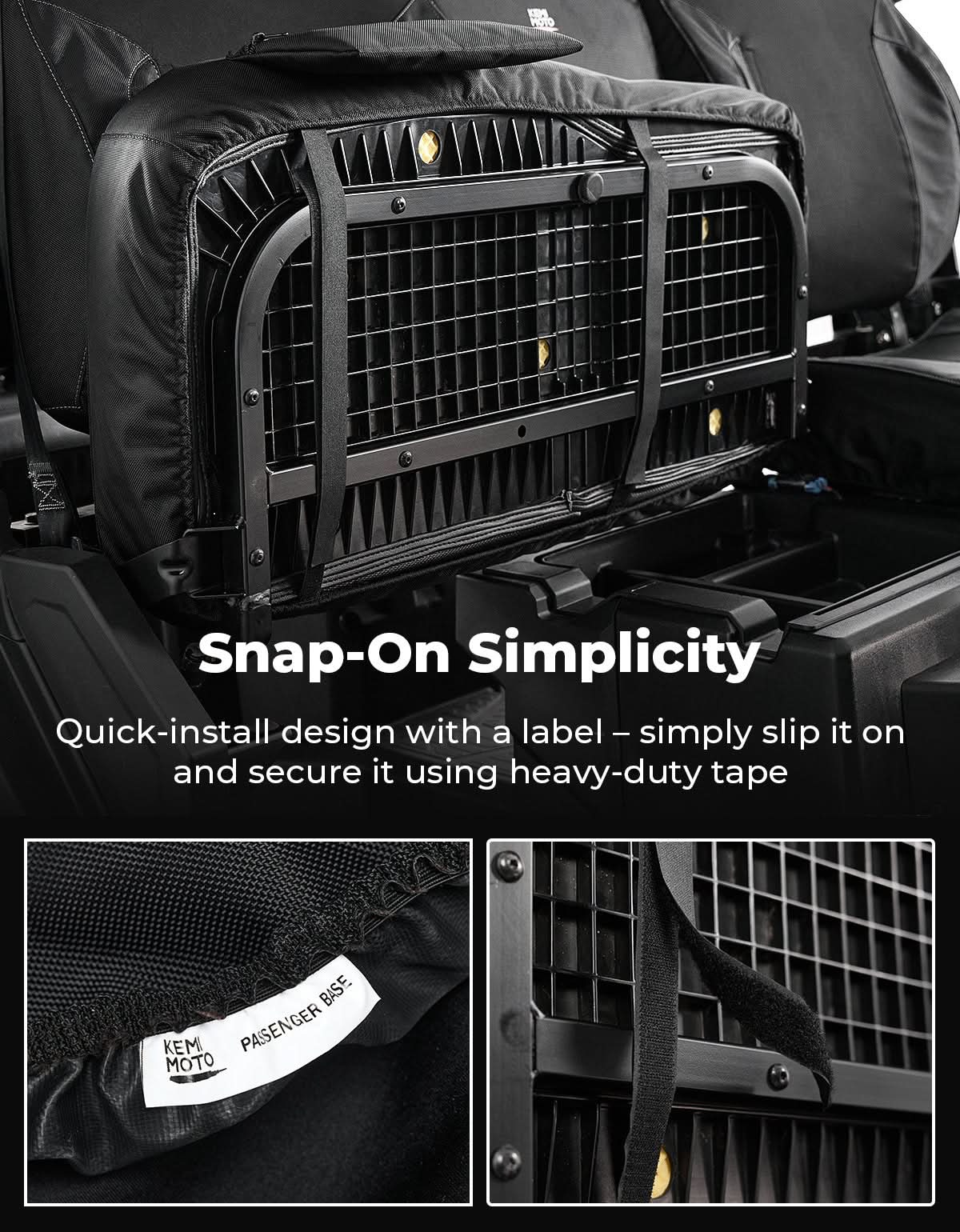 Kemimoto UTV Wingback Seat Cover for Polaris Ranger XP 1000