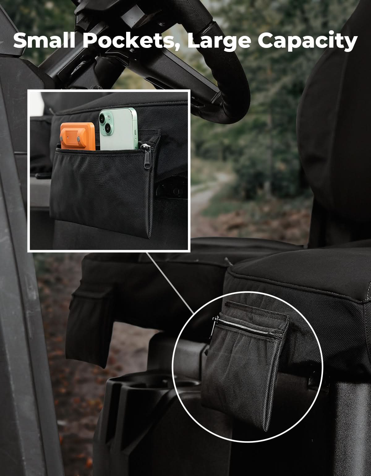 Kemimoto UTV Seat Cover Wingback for Polaris Ranger XP 1000