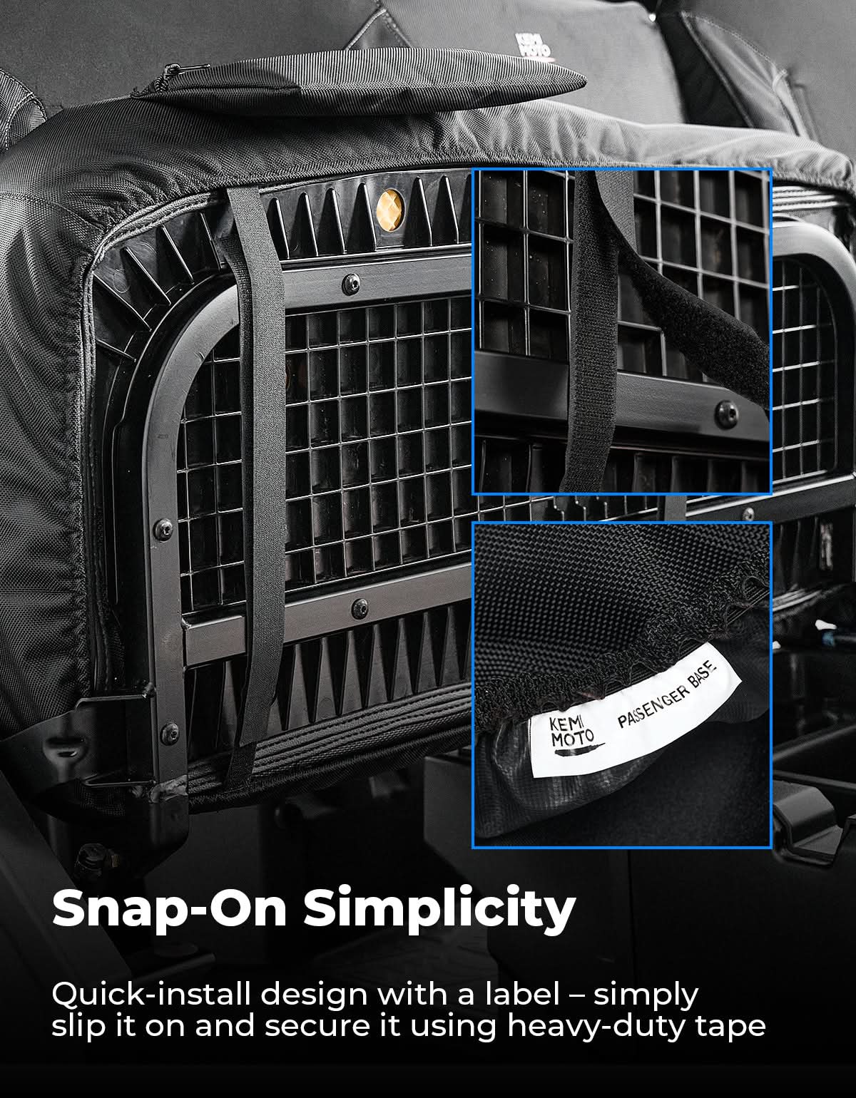 Kemimoto UTV Wingback Seat Cover Set for Polaris Ranger XP