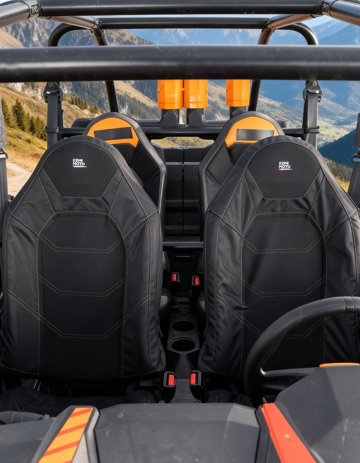 Kemimoto Seat Covers Pocket for Polaris RZR XP 1000/XP Turbo/RS1