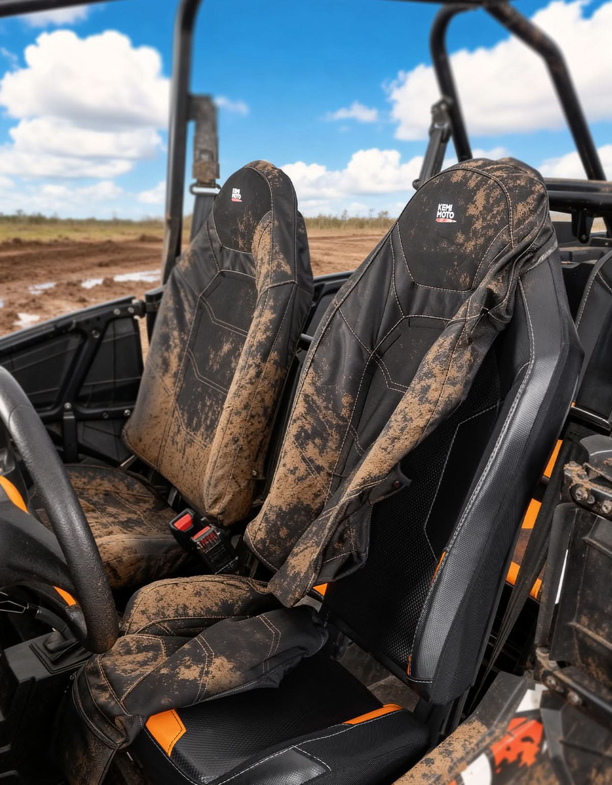 Kemimoto Seat Covers Pocket for Polaris RZR XP 1000/XP Turbo/RS1