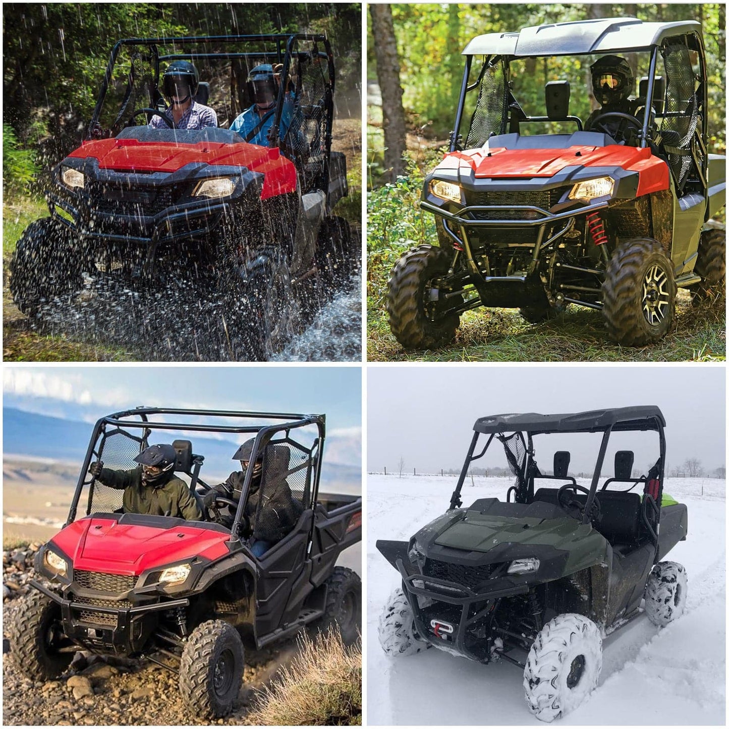 Kemimoto Fabric Rear Panel Open Window for Honda Pioneer 700