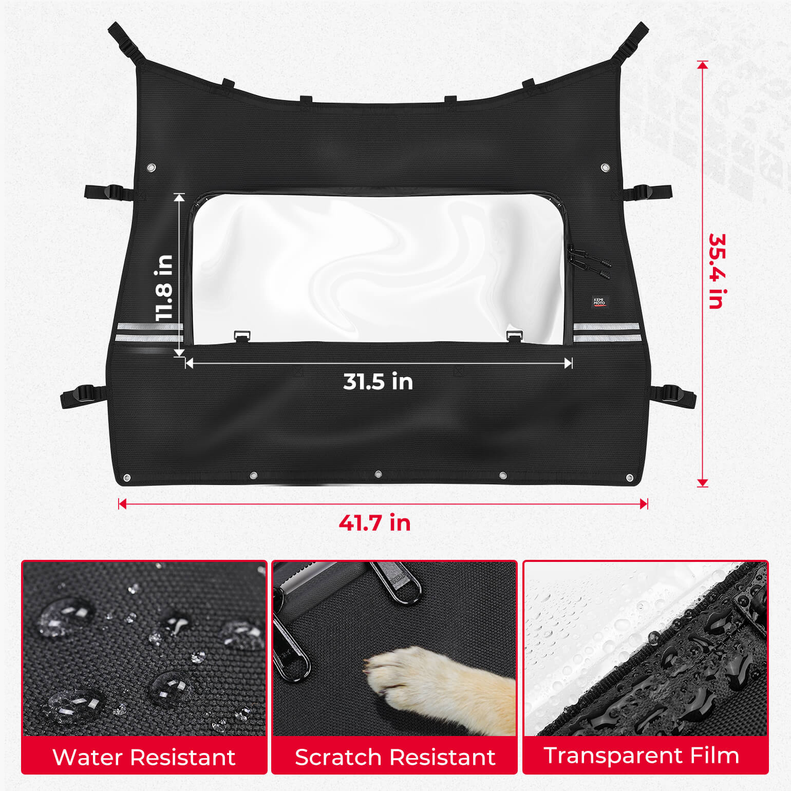 Kemimoto Rear Windshield Roll Up/Down for CFmoto ZForce 500/800/1000