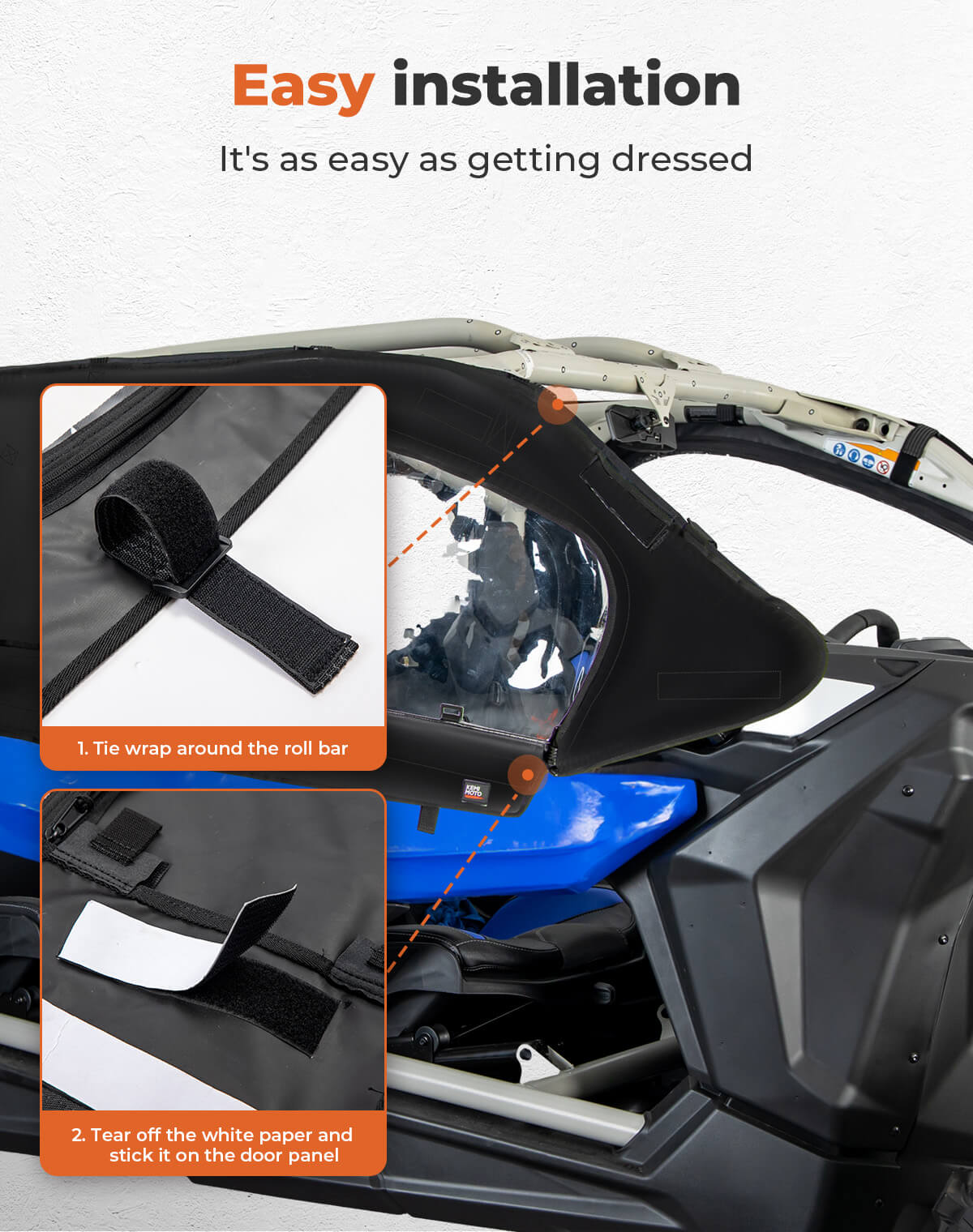 Kemimoto Soft Cab Enclosure for Can‑Am Maverick X3 MAX