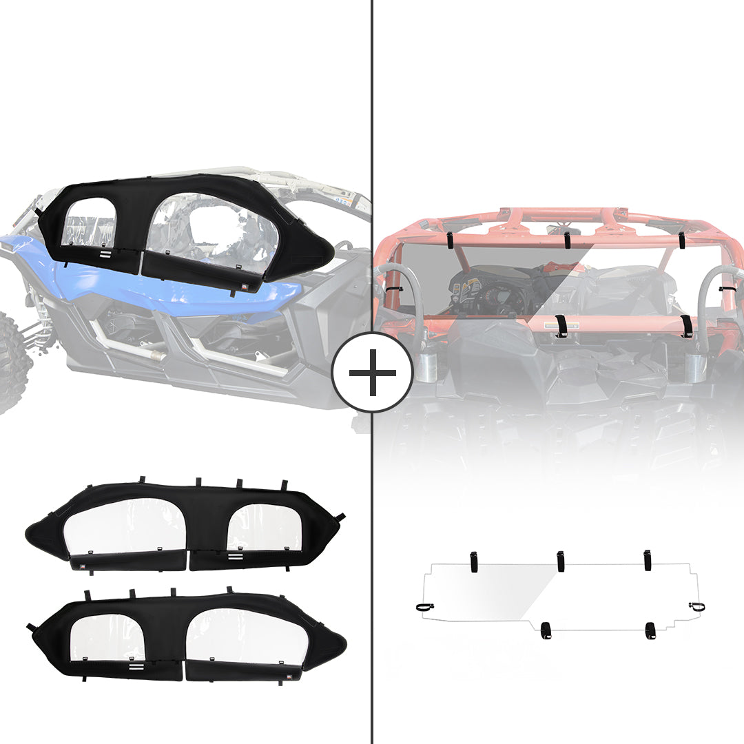 Kemimoto Soft Cab Enclosure Rear Windshield for Can‑Am Maverick X3 MAX
