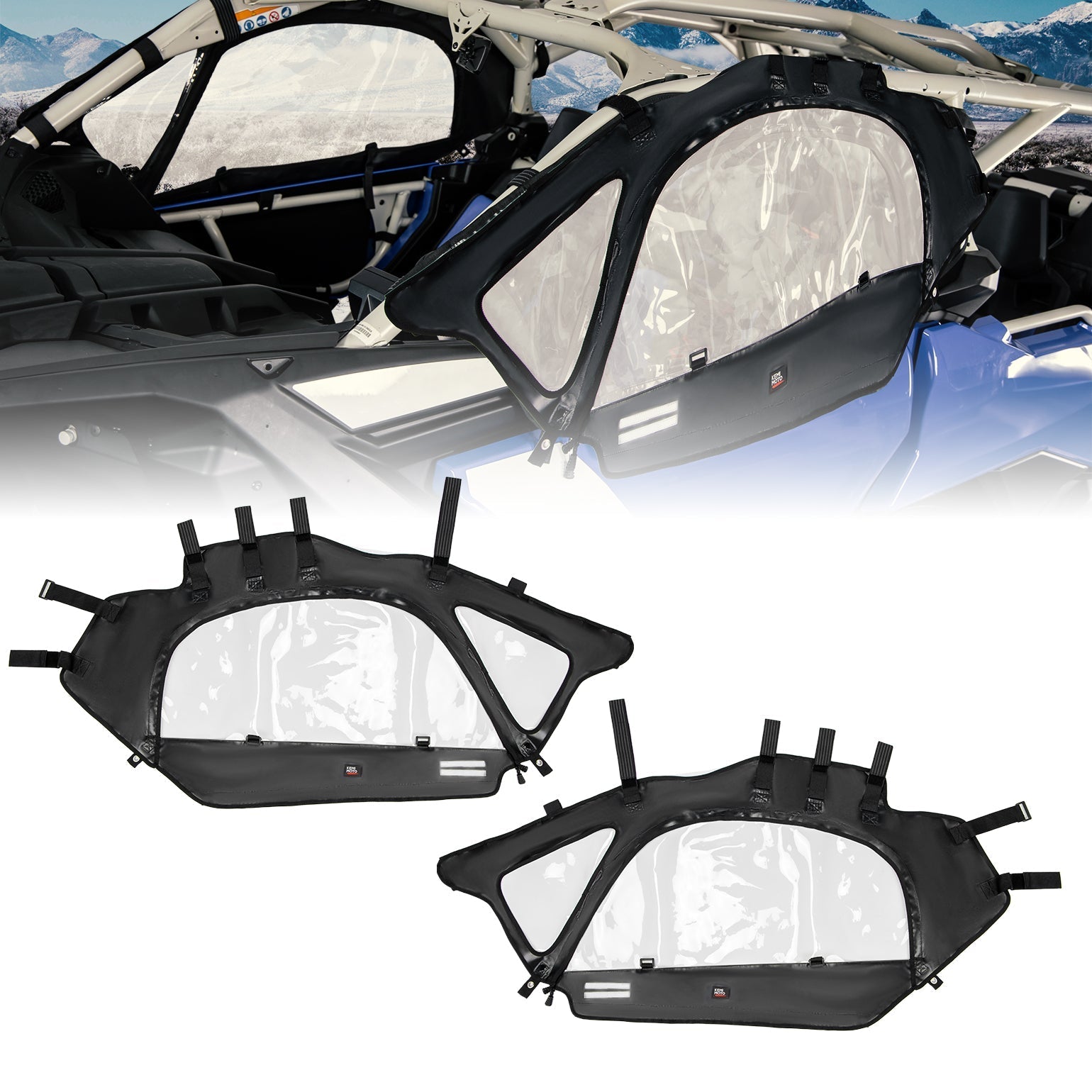 Kemimoto Soft Cab Enclosures for Can‑Am Maverick X3 Waterproof PVC