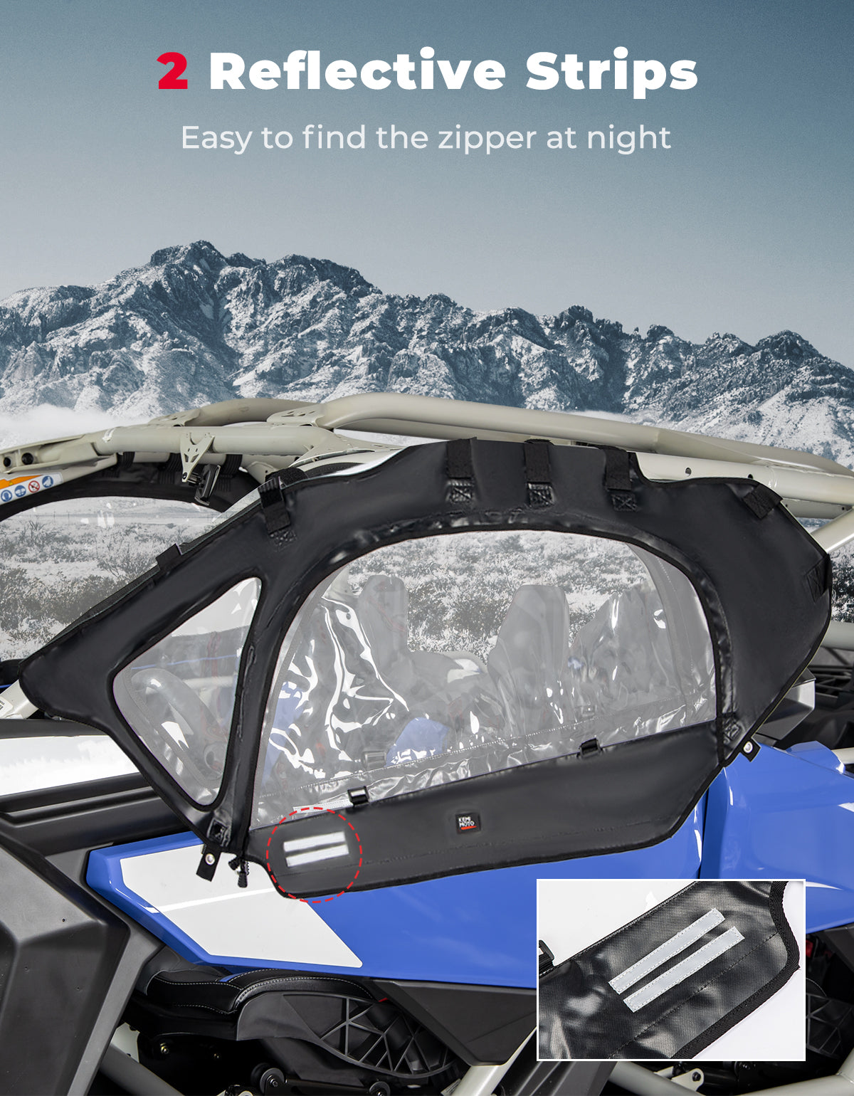 Kemimoto Soft Cab Enclosures for Can‑Am Maverick X3 Waterproof PVC