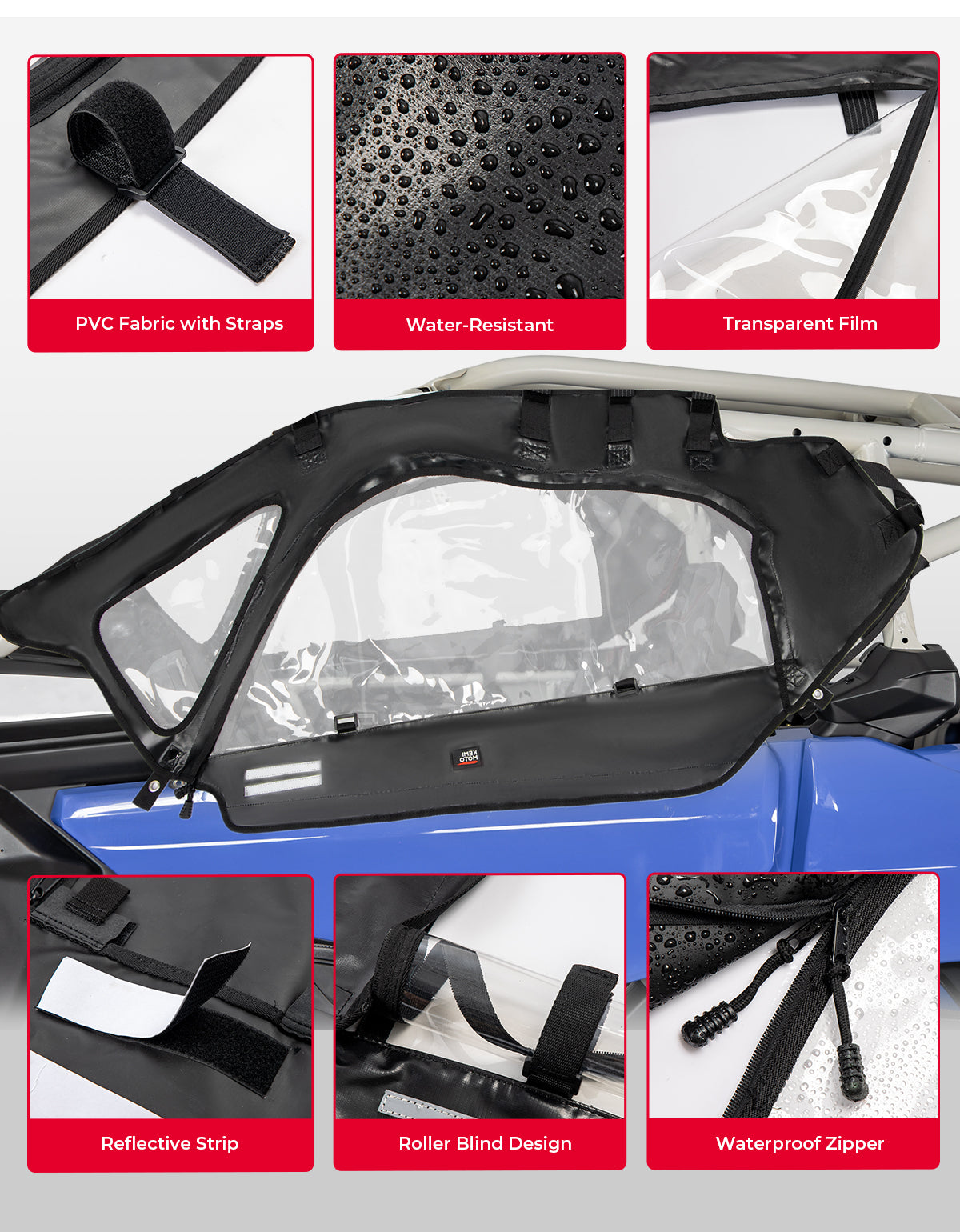 Kemimoto Flip Windshield for 2017-2023 Can-Am Maverick X3