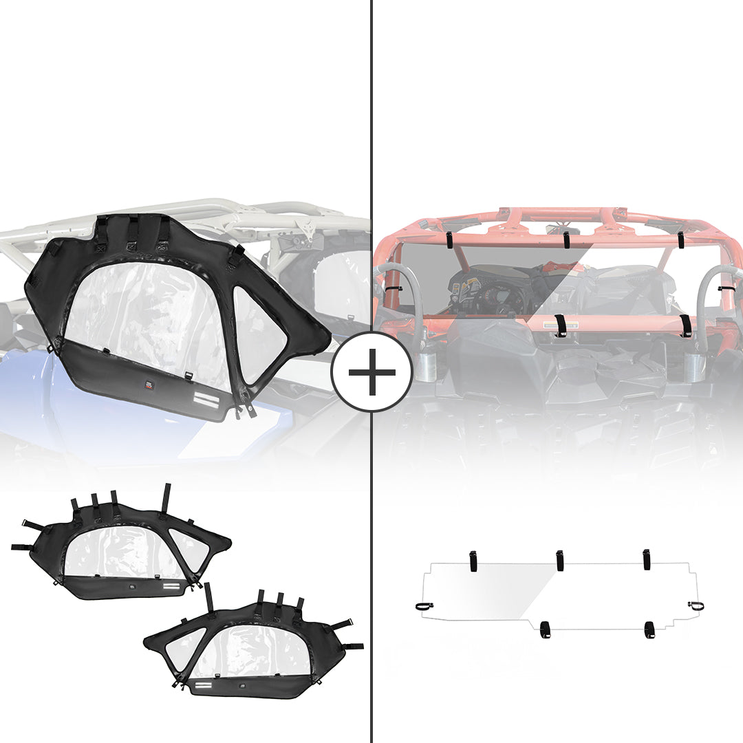 Soft Cab Enclosures and Rear Windshield for Can‑Am Maverick X3