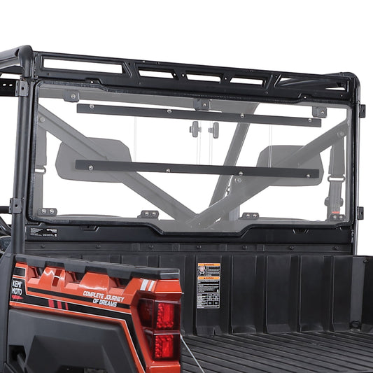 Kemimoto 2-in-1 Sliding Rear Windshield for Polaris Ranger XP 1000