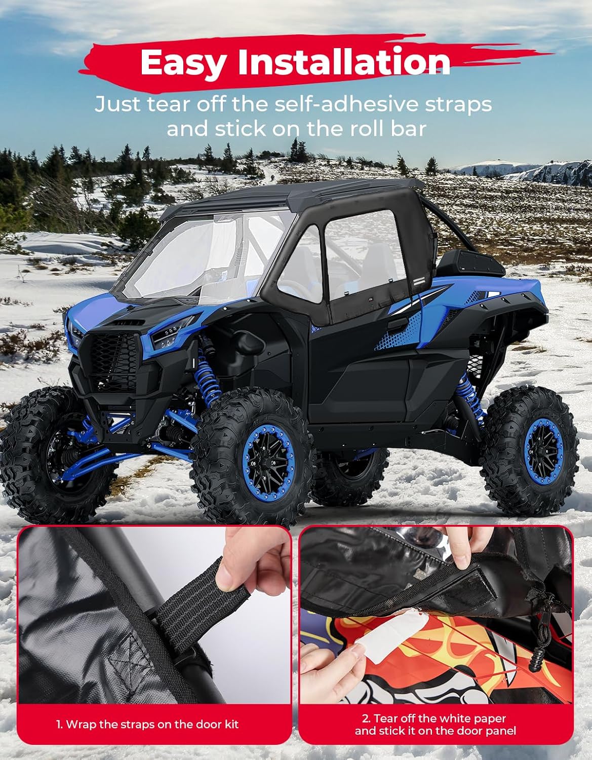 Kemimoto Soft Upper Doors for Kawasaki Teryx KRX 1000