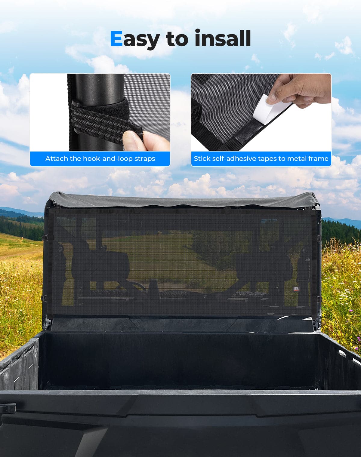 Kemimoto Rear Window Net for Tracker 800SX Crew 2020-2024