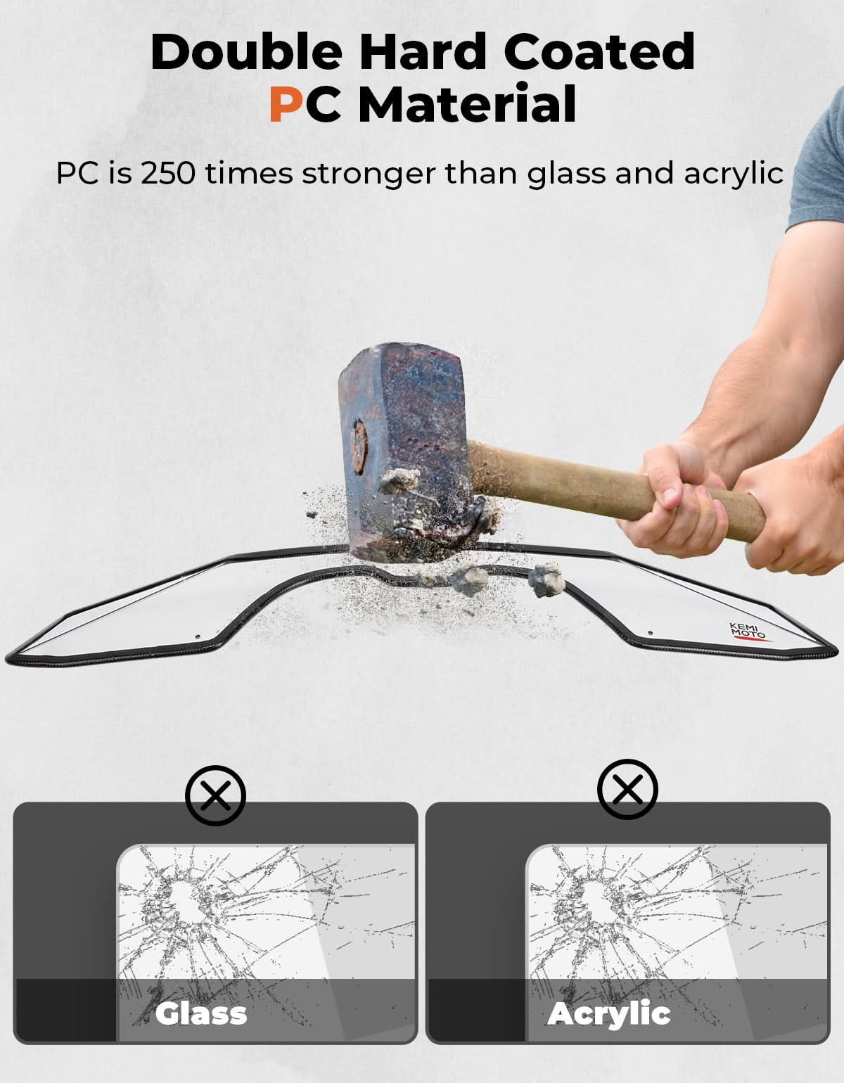 Kemimoto Maverick R Rear Windshield Scratch Resistant 2024+