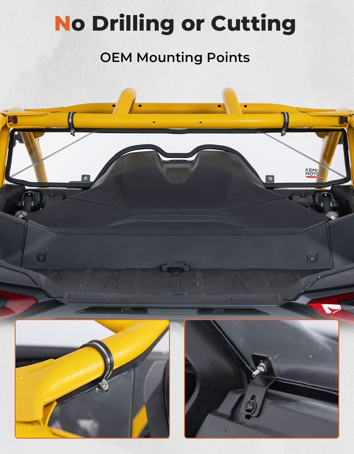 Kemimoto Maverick R Rear Windshield Scratch Resistant 2024+