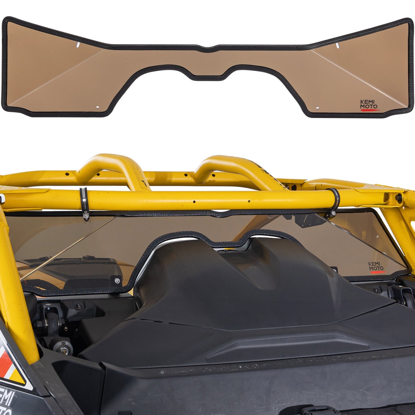 Kemimoto Scratch Resistant Tinted Rear Windshield Can‑Am Maverick R 2024+