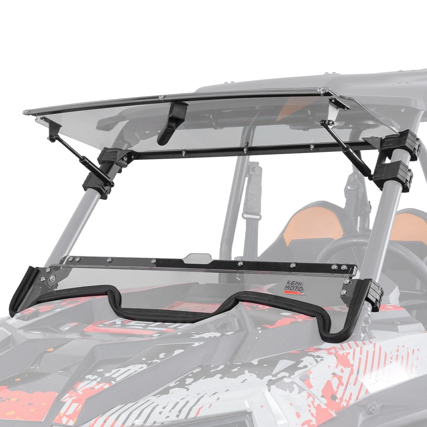 Kemimoto 2‑IN‑1 Flip Up Windshield for RZR XP 1000 Turbo