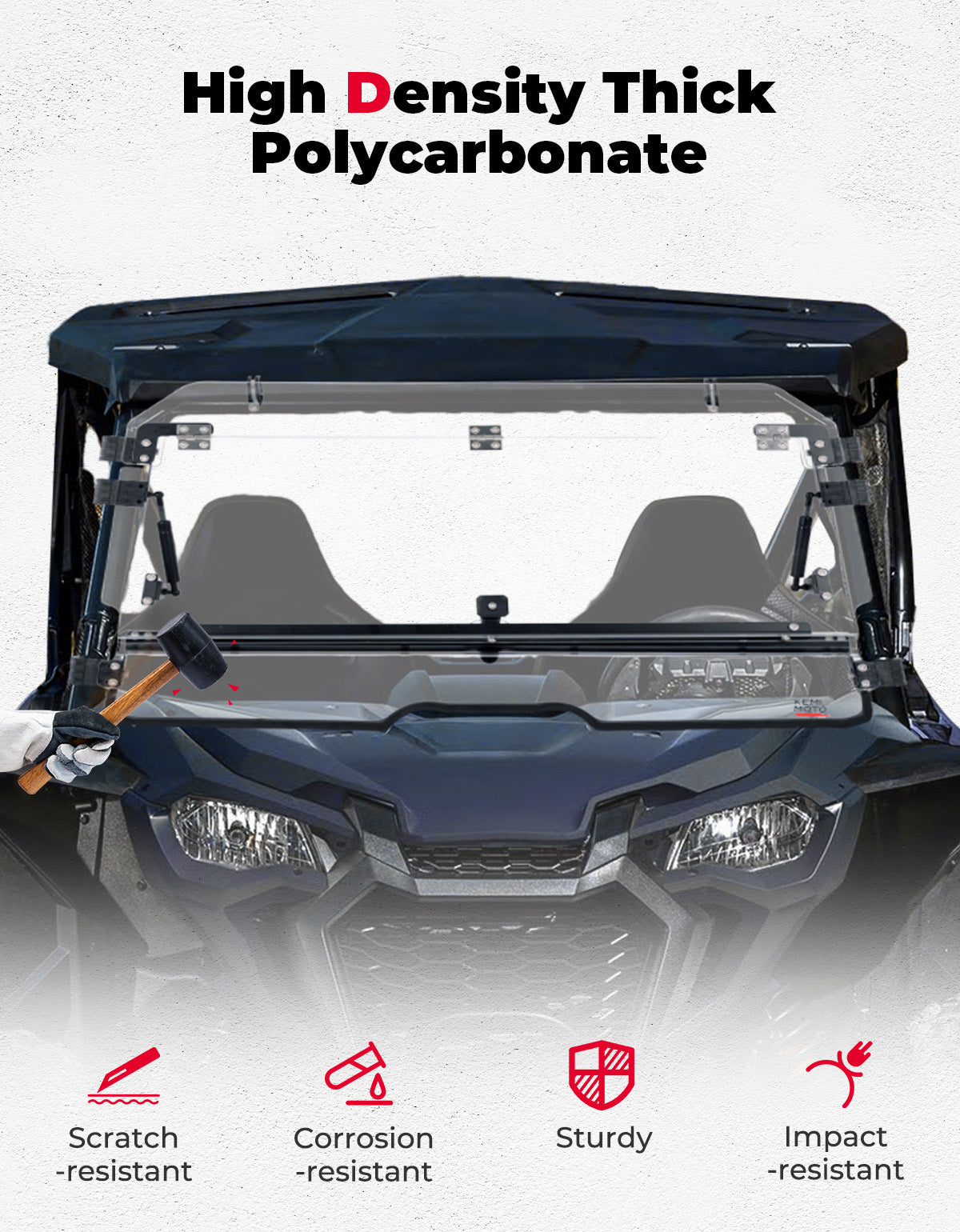 Flip 2-in-1 Windshield for Honda Talon 1000X/1000R/1000X-4