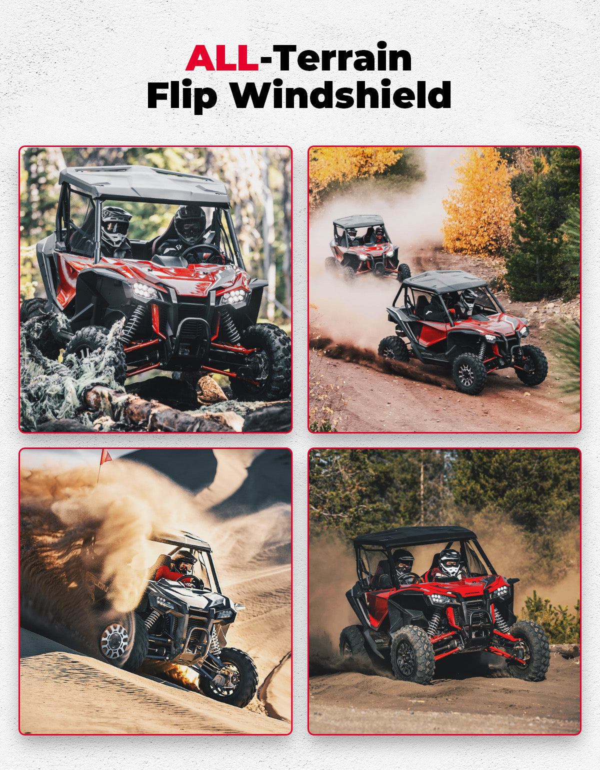 Flip 2-in-1 Windshield for Honda Talon 1000X/1000R/1000X-4