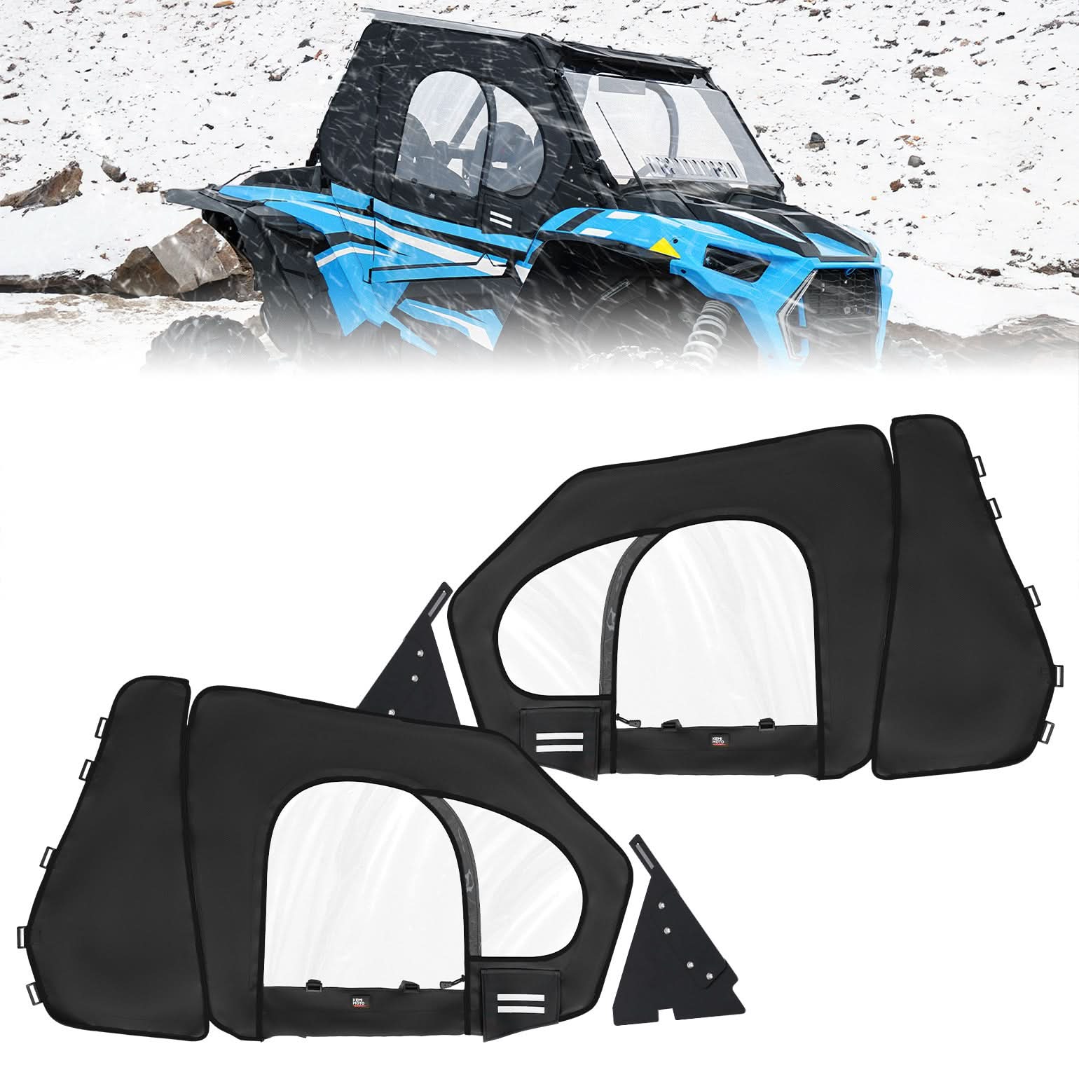 Kemimoto Steel Frame Doors for Polaris RZR XP 1000 2016-2023