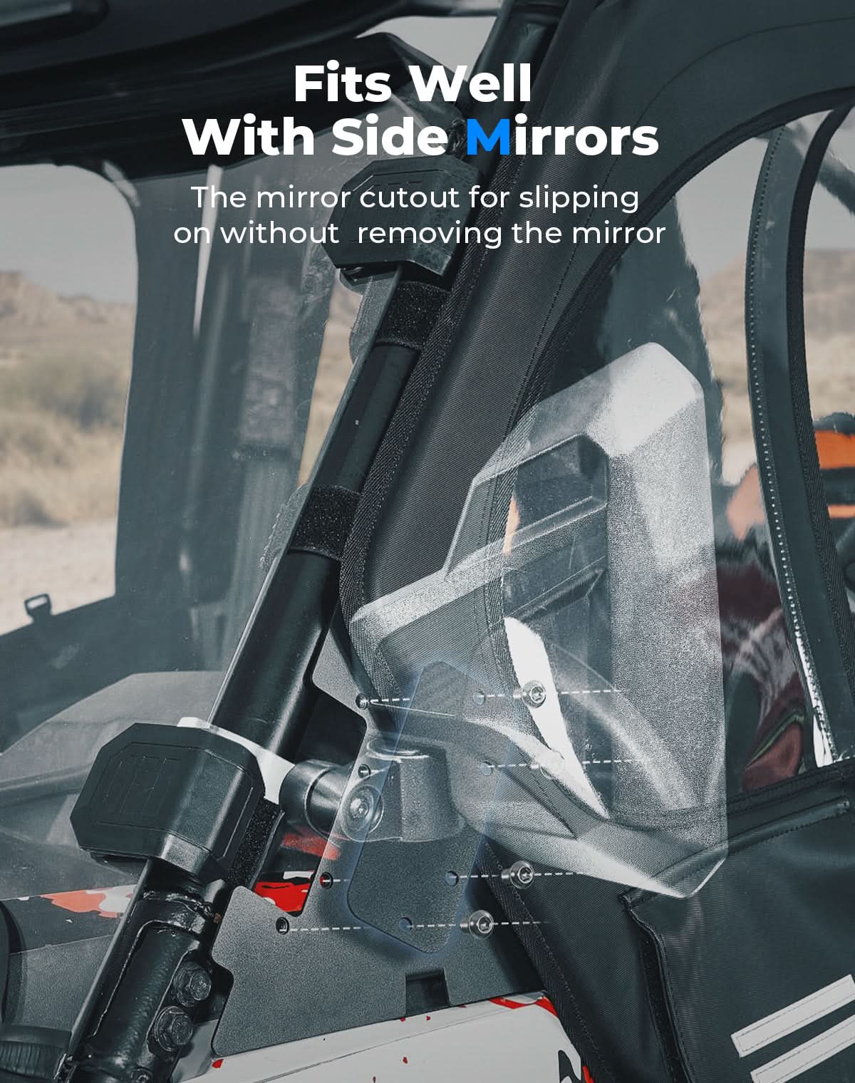 Kemimoto Steel Frame Doors for Polaris RZR XP 1000 2016-2023