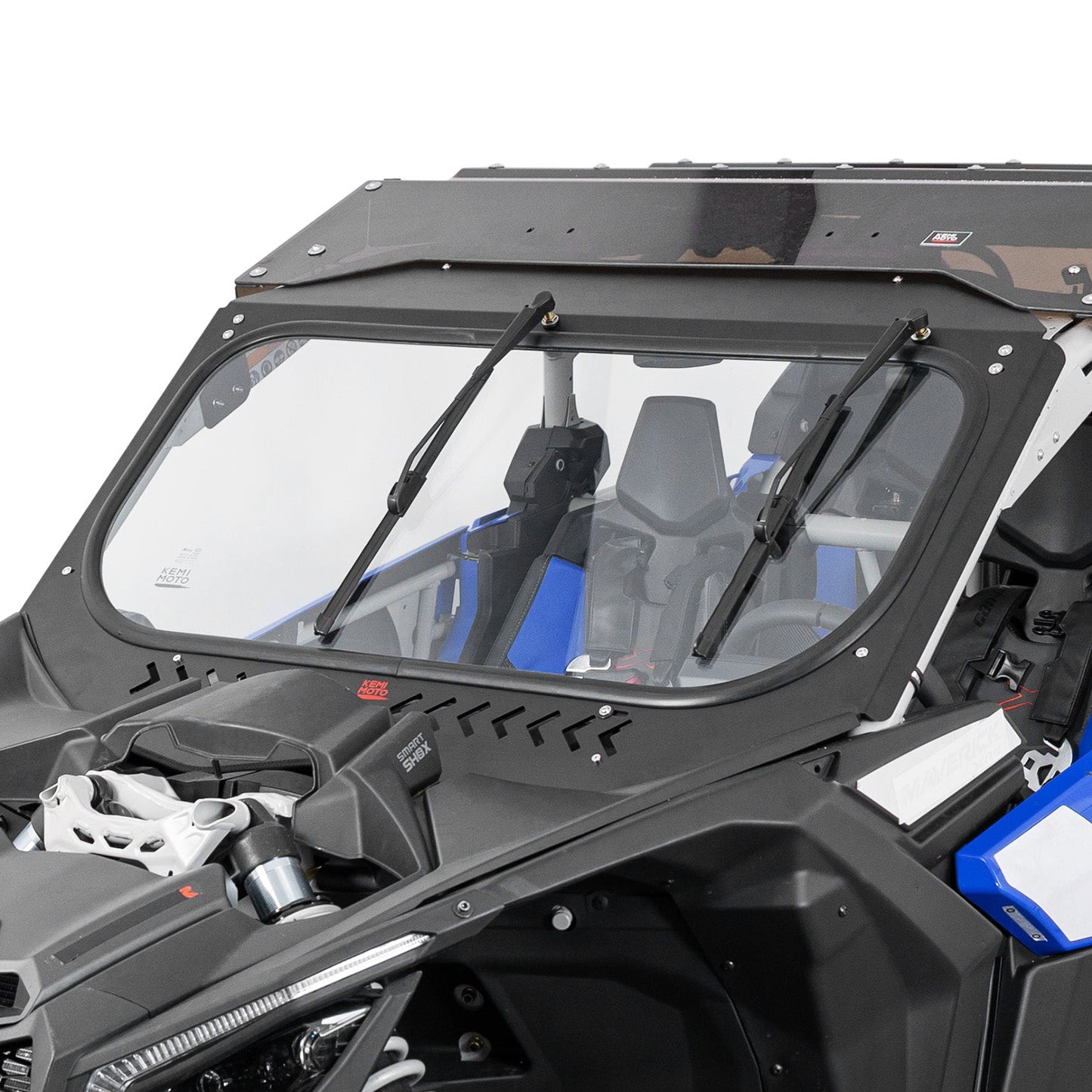 Kemimoto Glass Windshield with Sliding Vents for Can‑Am Maverick X3