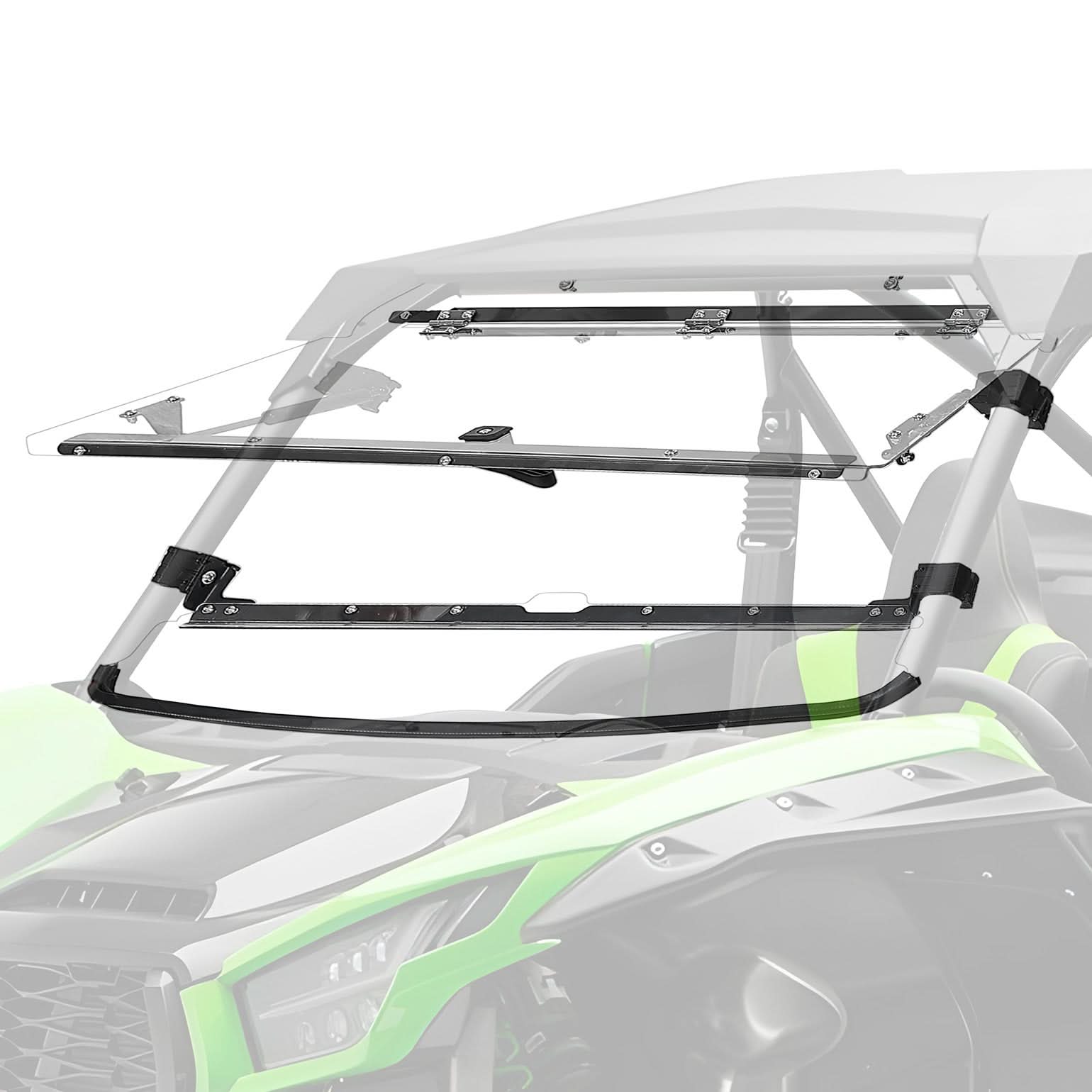 Kemimoto Scratch Resistant Flip Windshield for Kawasaki Teryx KRX 1000