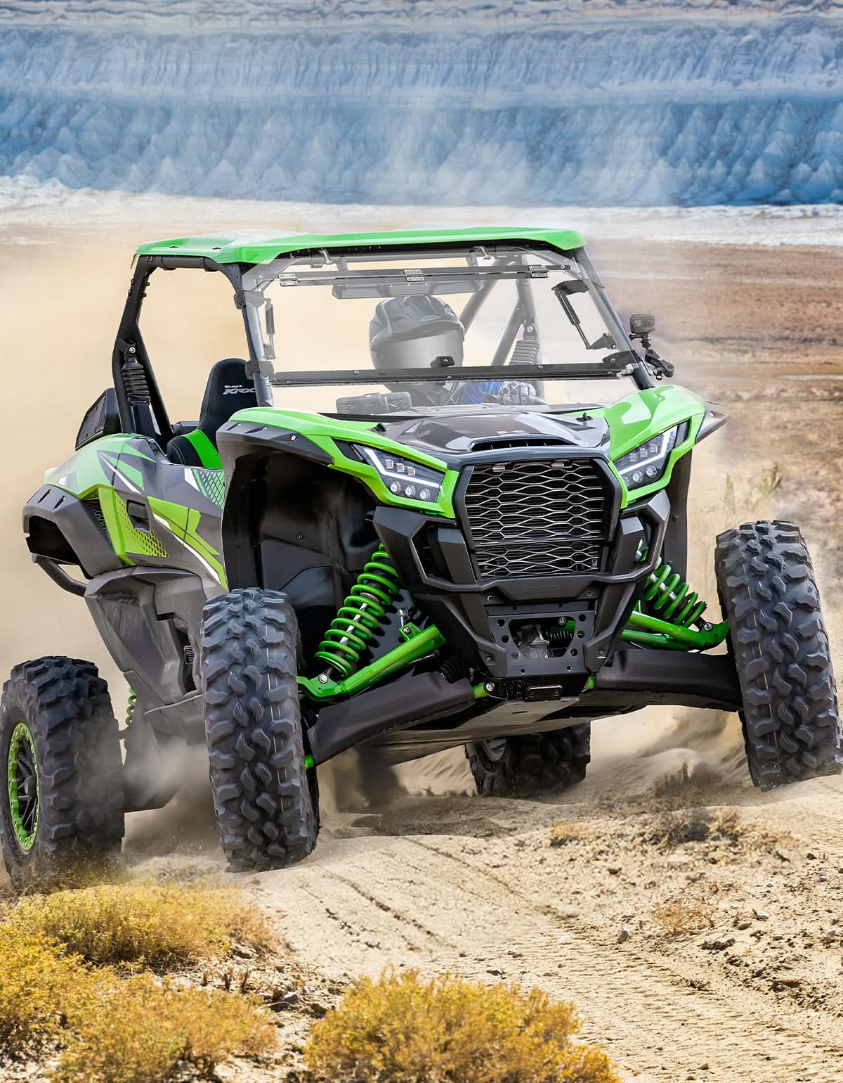 Kemimoto Scratch Resistant Flip Windshield for Kawasaki Teryx KRX 1000