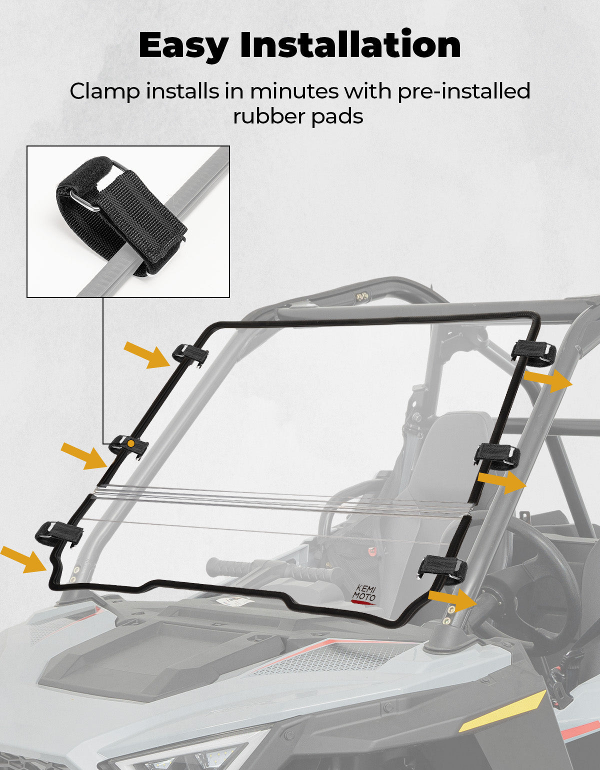 Fild up Windshield for Polaris RZR 200 2022-2026