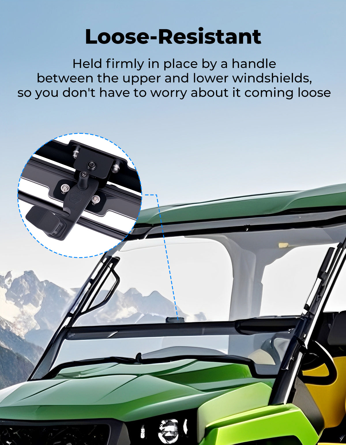 Kemimoto Flip Windshield for John Deere Gator Polycarbonate