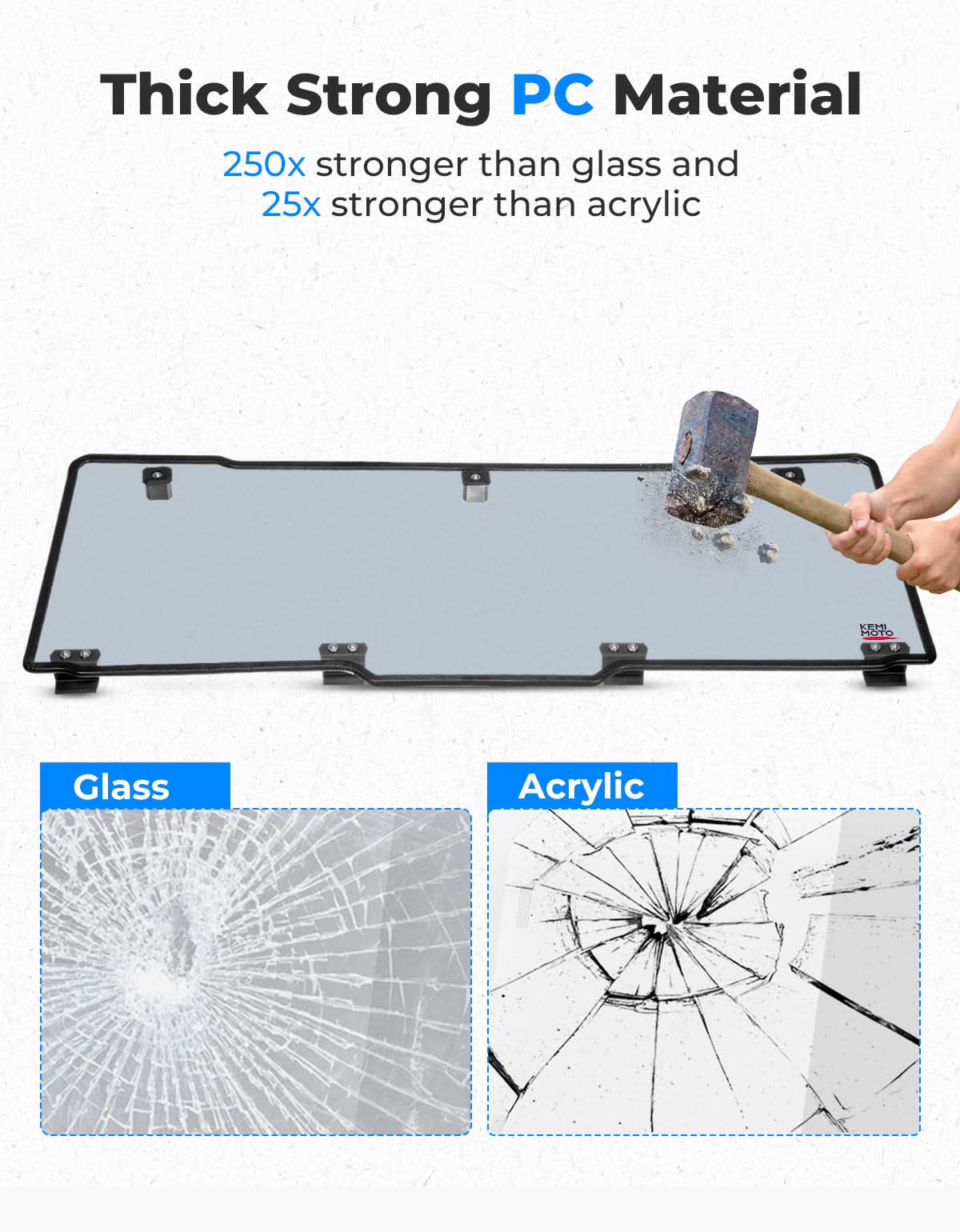 UTV Rear Window For Polaris Ranger