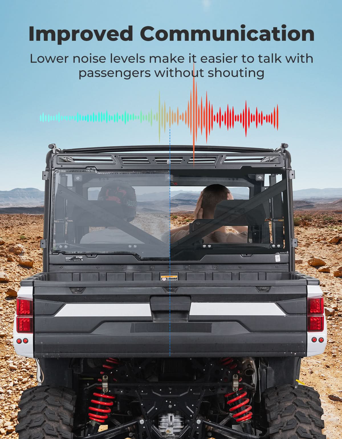 UTV Rear Window For Polaris Ranger