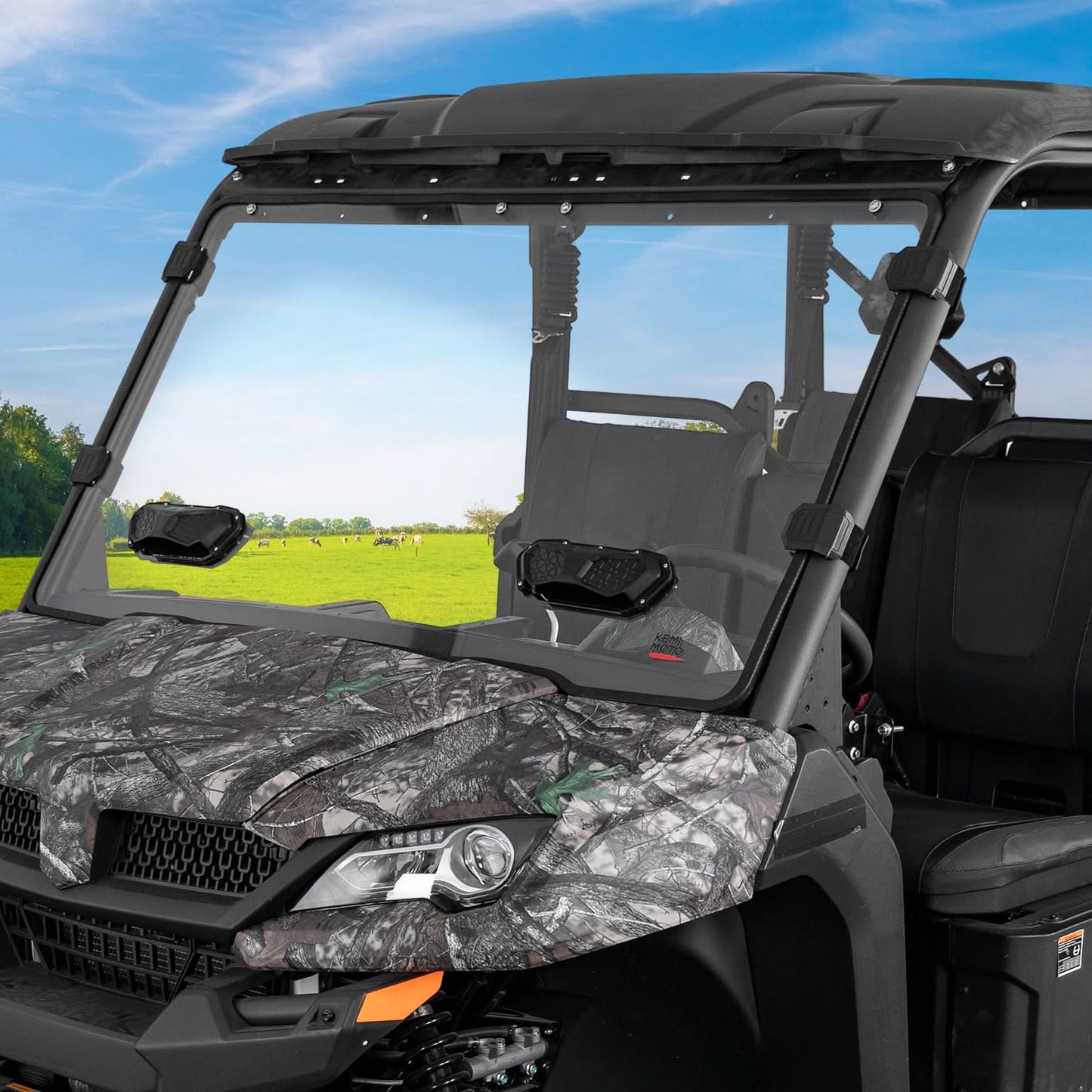 Kemimoto Vented Front Windshield for CFMOTO UForce 1000/1000XL 2022-2026
