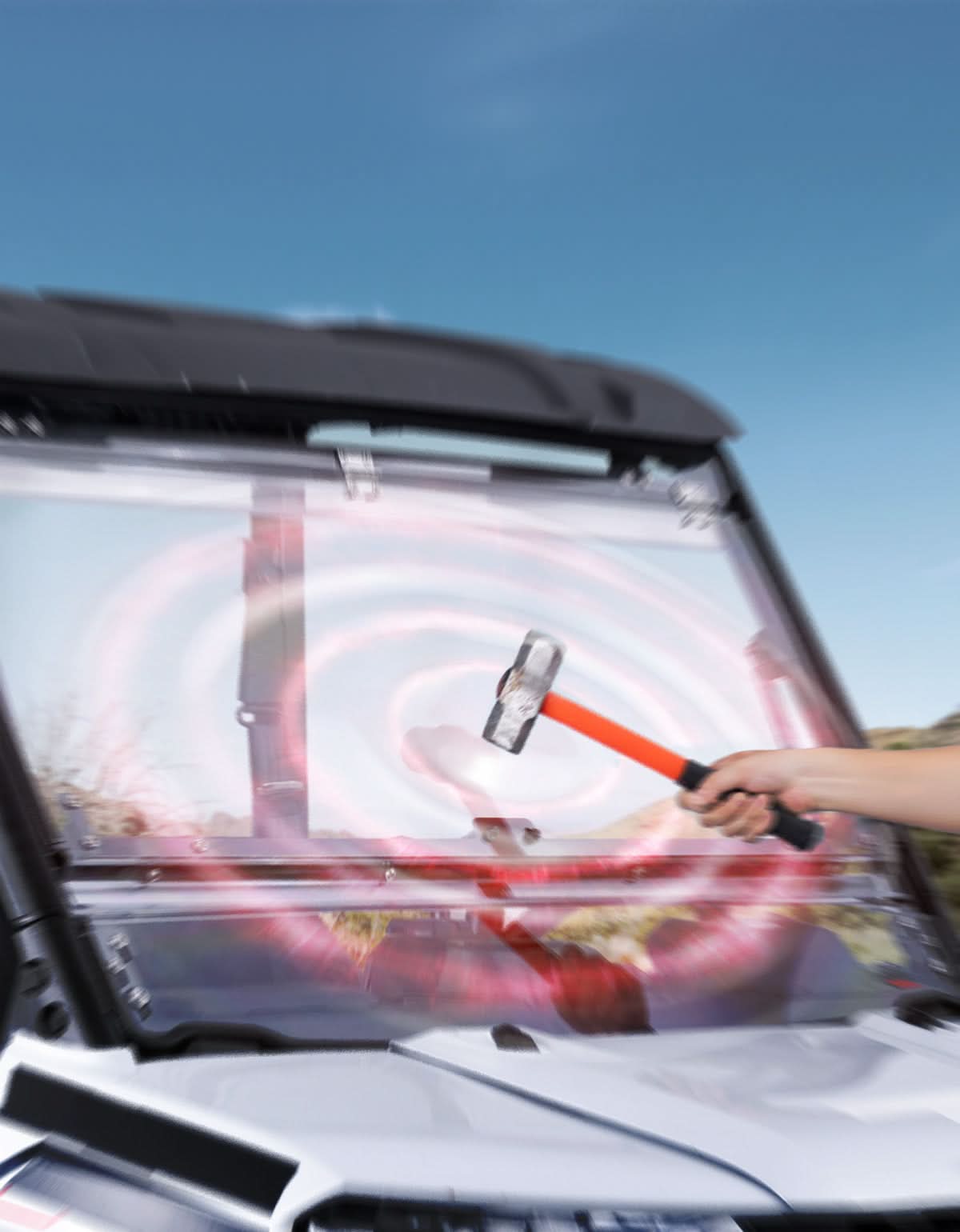 Kemimoto 3-IN-1 Flip Windshield for Polaris Ranger XP 1000 2015-2026