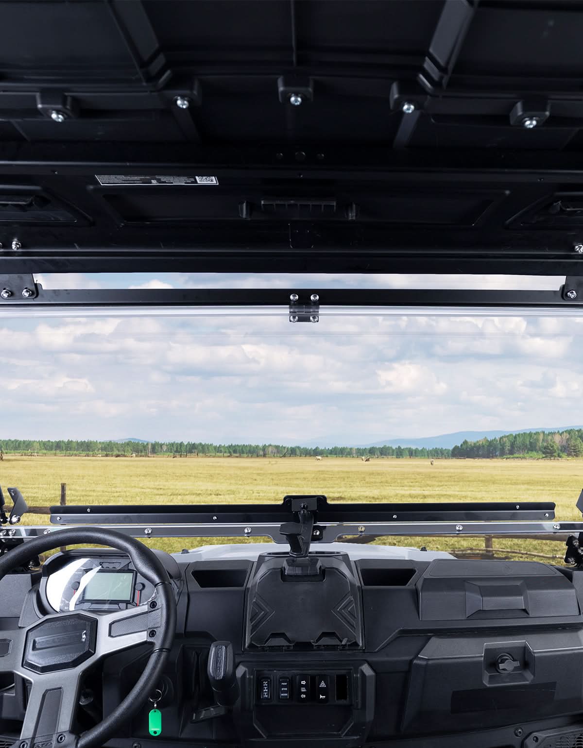 Kemimoto 3-IN-1 Flip Windshield for Polaris Ranger XP 1000 2015-2026
