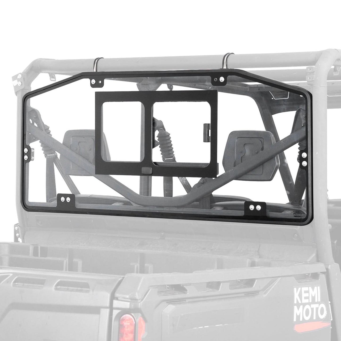 Glass Rear Windshield with Sliding Window for Can-Am Defender & Defender Max HD5/HD8/HD10 (2016–2026) – 5MM DOT Laminated Safety Glass, Scratch-Resistant