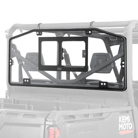 Glass Rear Windshield with Sliding Window for Can-Am Defender & Defender Max HD5/HD8/HD10 (2016–2026) – 5MM DOT Laminated Safety Glass, Scratch-Resistant