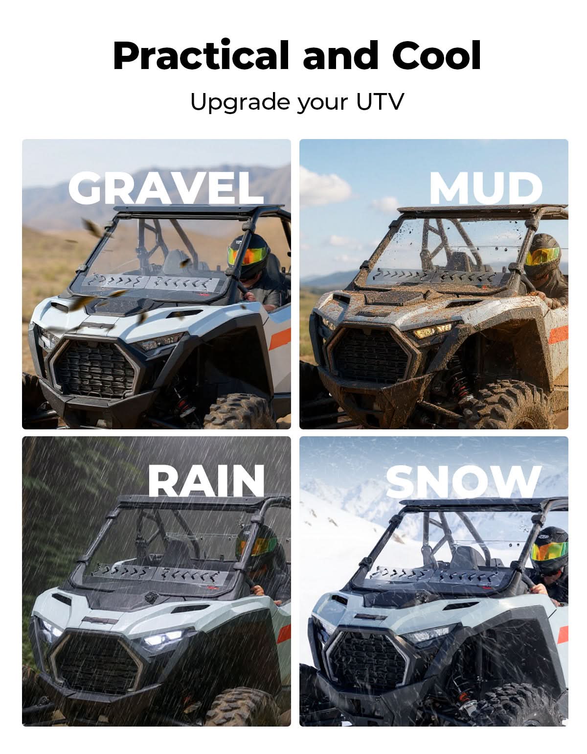UTV Windshield with Sliding Vented Window for Polaris RZR PRO 2025-2026