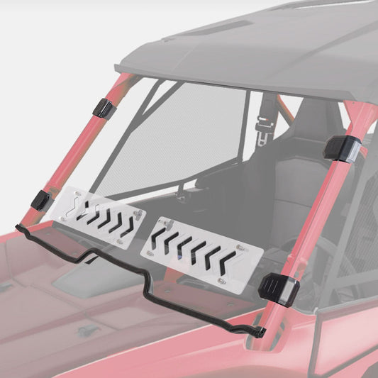 Kemimoto 2-IN-1 UTV Front Windshield with Vents for Talon 1000X/1000R