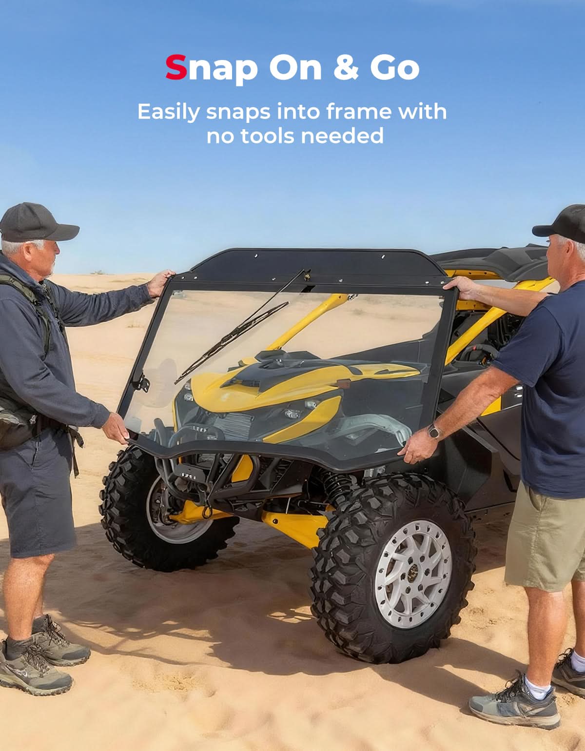 Kemimoto DOT Approved Full Glass Windshield for Maverick R 2024‑2026