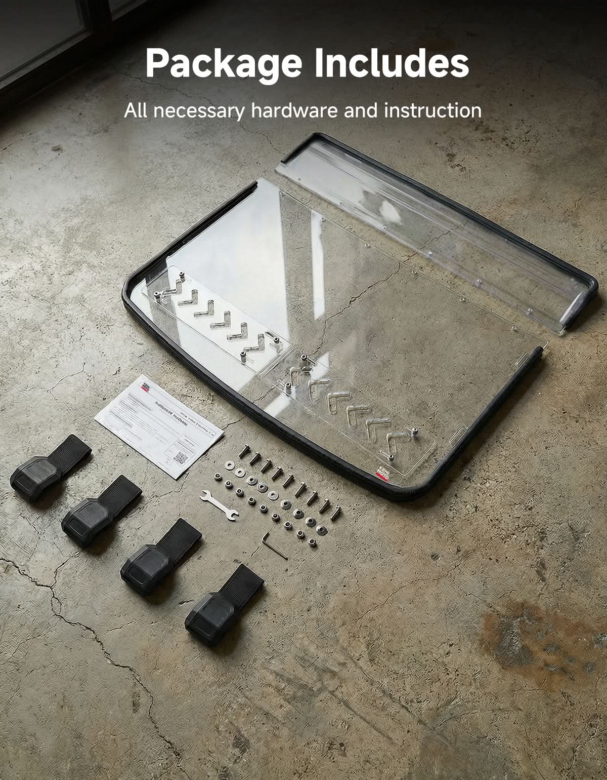Kemimoto Vented Full Windshield For Can‑Am Maverick Sport/Trail & Commander