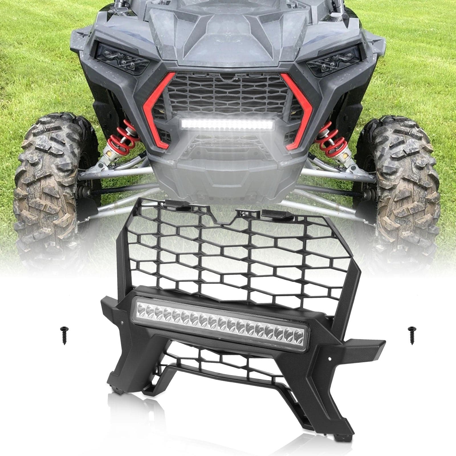 KEMIMOTO Mesh Grill Guard for Polaris RZR XP 1000 Turbo