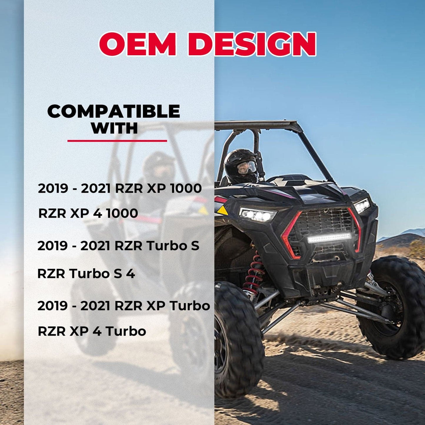 KEMIMOTO Mesh Grill Guard for Polaris RZR XP 1000 Turbo