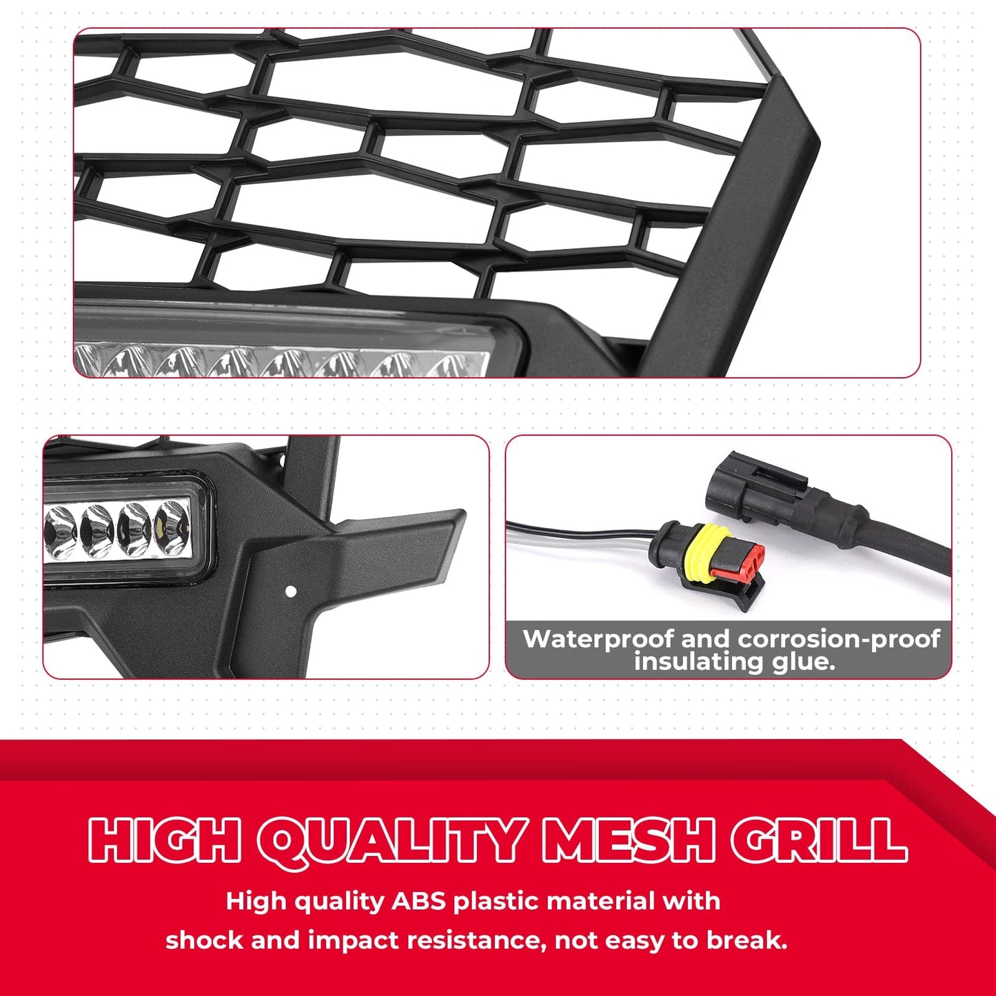 KEMIMOTO Mesh Grill Guard for Polaris RZR XP 1000 Turbo