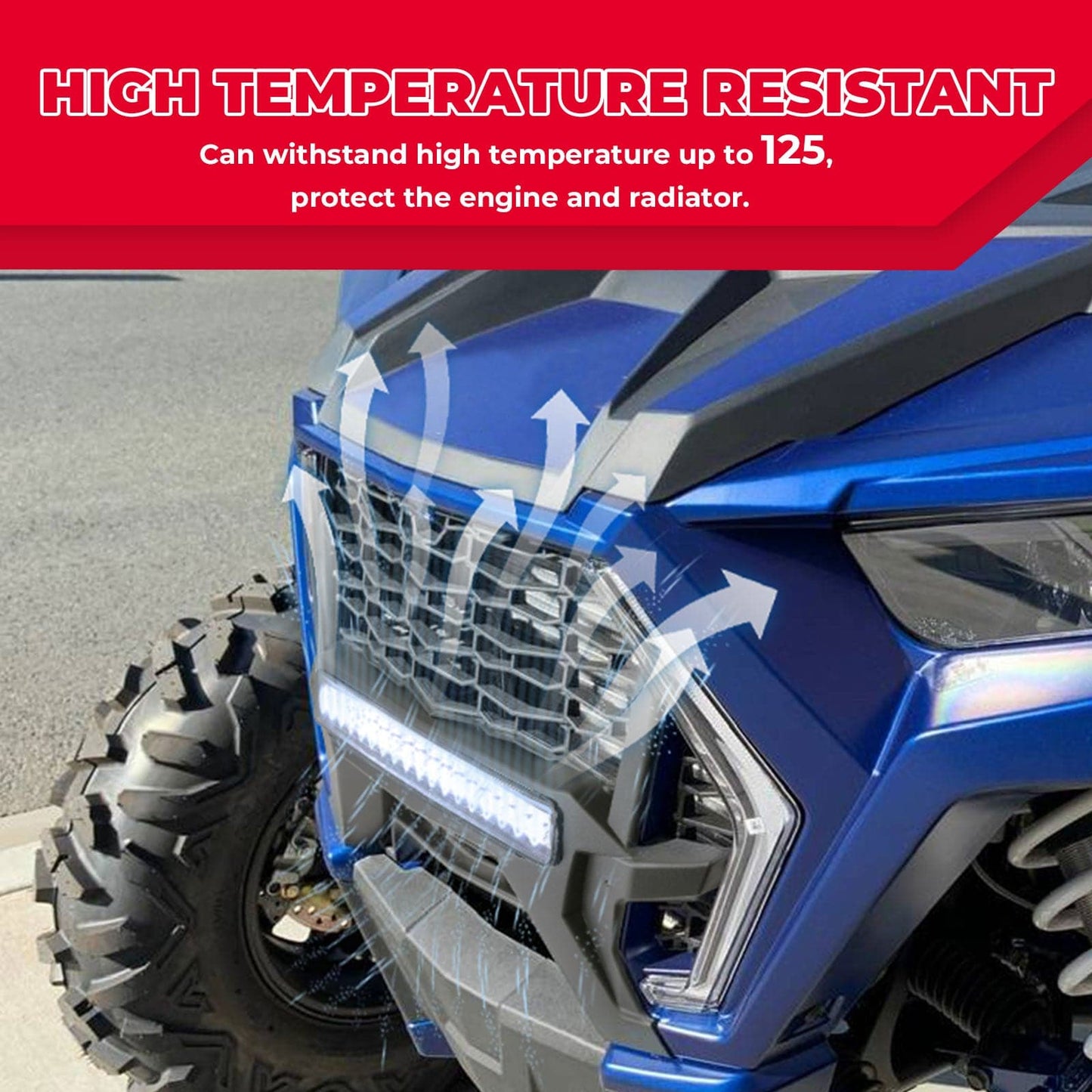 KEMIMOTO Mesh Grill Guard for Polaris RZR XP 1000 Turbo