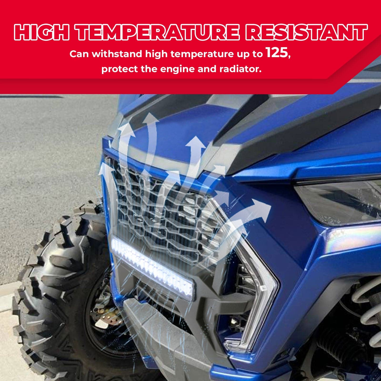 KEMIMOTO Mesh Grill Guard for Polaris RZR XP 1000 Turbo