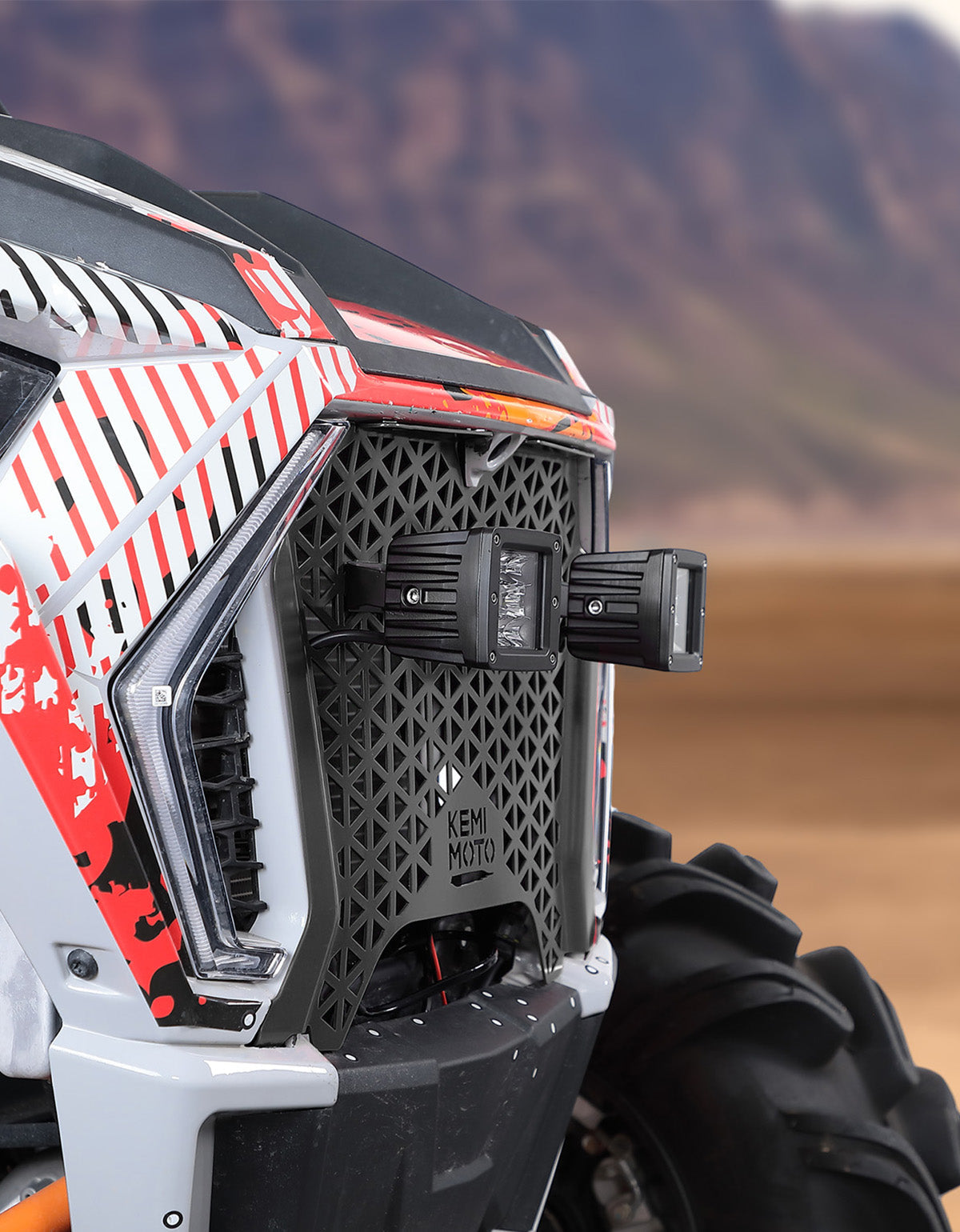 Kemimoto UTV Front Grill Light for Polaris RZR XP Turbo