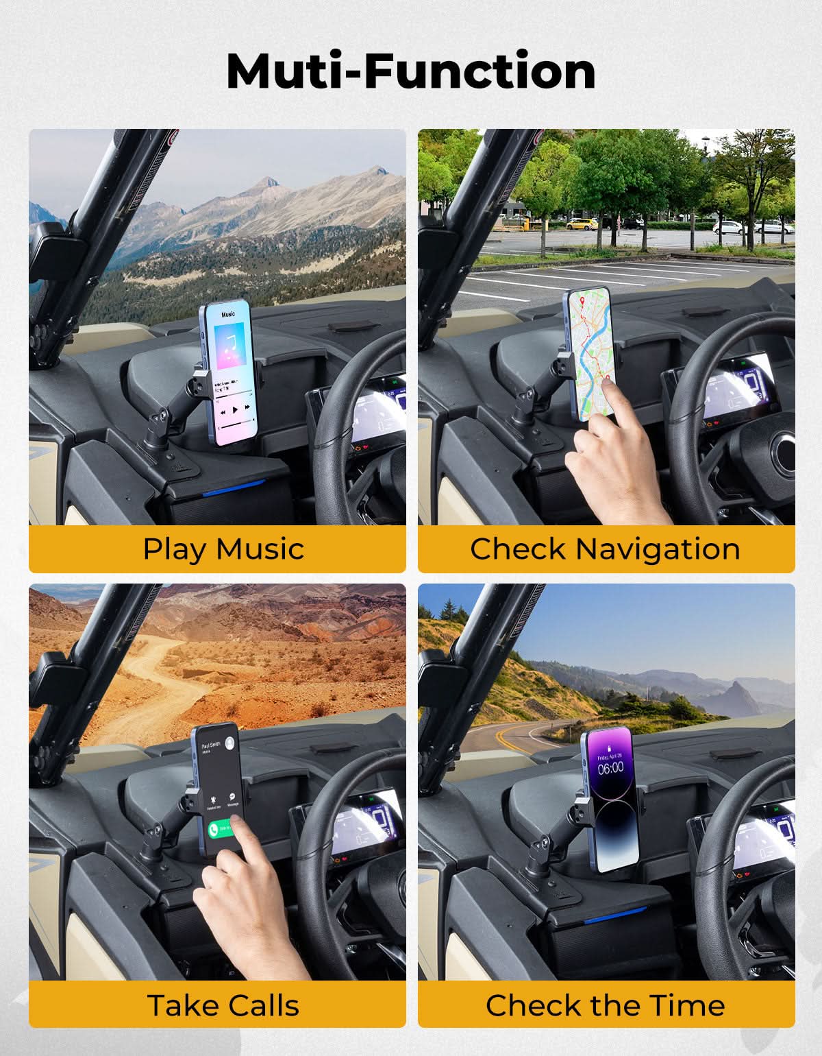 Kemimoto Aluminum Phone Mount for CFMOTO ZForce 950