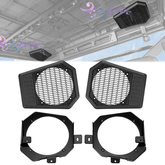 Rear Roof Speakers Pods Enclosures Holders for Polaris Ranger XP 1000/Crew 2018-2025