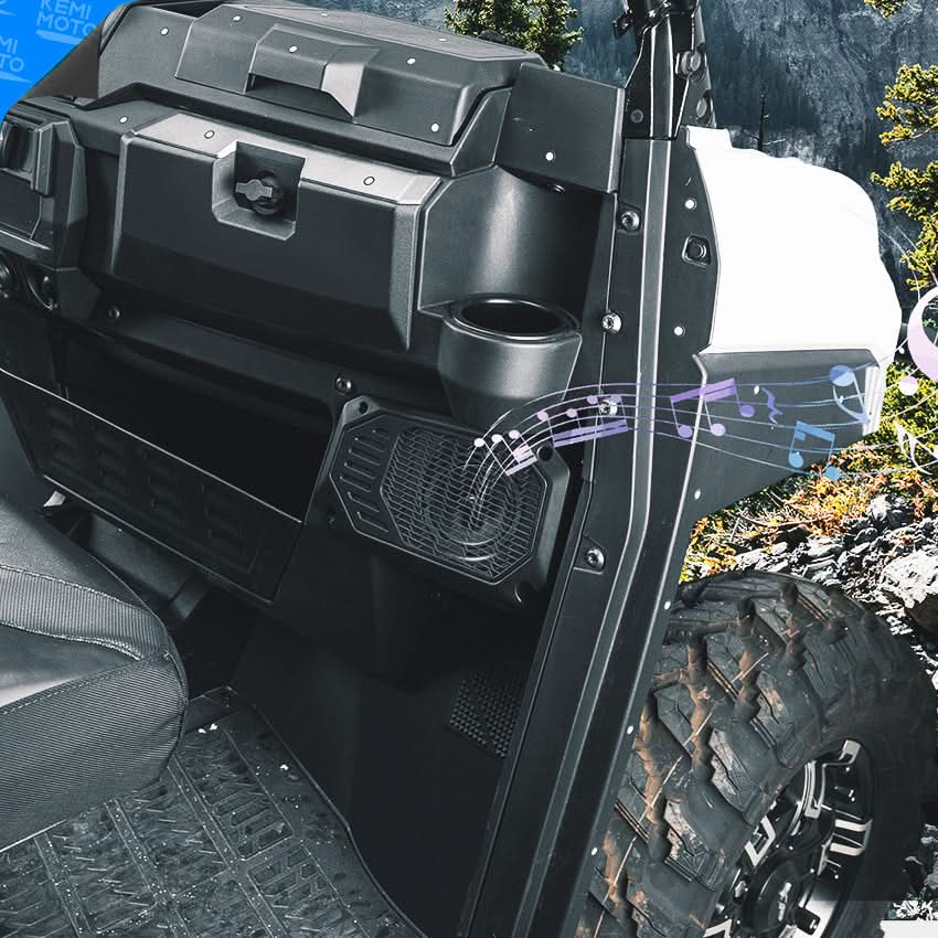 Kemimoto Rear Roof Speaker Pods for Polaris Ranger 2018-2025
